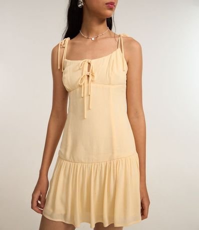 Vestido Corto en Creppe con Lazo en los Breteles 5