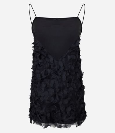 Vestido Corto en Chiffon Texturizado con Breteles 9