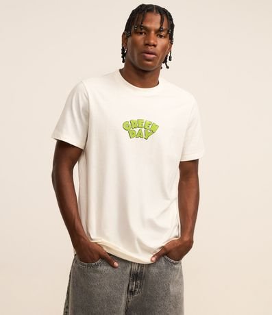 Remera Regular en Algodón con Estampa Green Day
