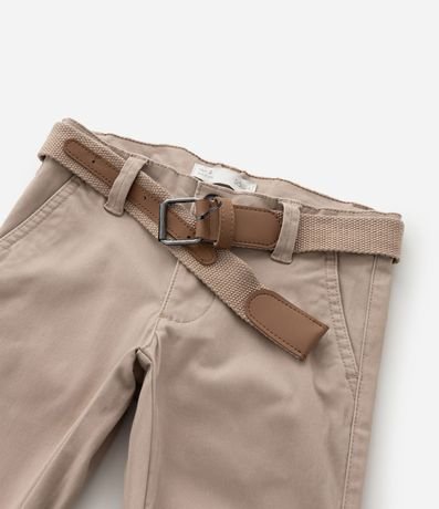 Pantalón Infantil en Sarga con Bolsillo Cuchillo y Cinturón - Talle 1 a 6 años 7
