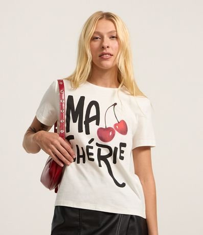 Blusa en Algodón con Estampa Ma Chérie