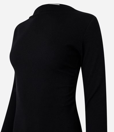 Vestido Reto Largo en Algodón con Fenda en la Parte Baja 6