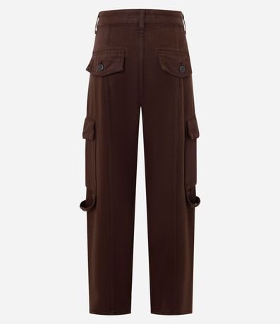 Pantalón Recto en Jeans con Bolsillo Cargo 6