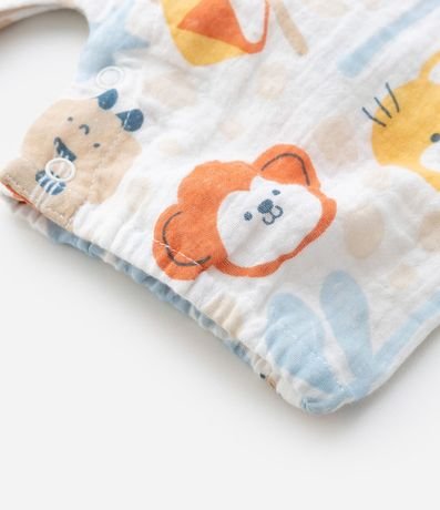 Enterito Infantil con Estampa de Animalitos - Talle 0 a 18 Meses 4