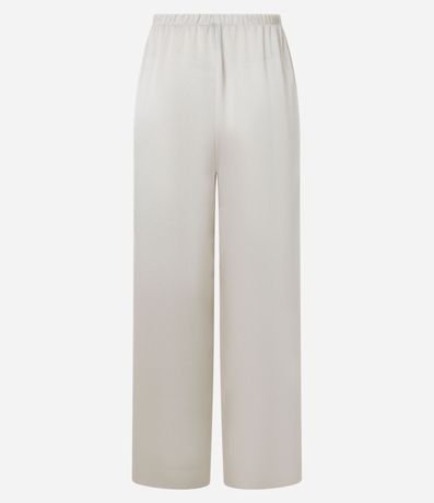 Pantalón Recto en Crepé Texturizado y Cintura Elástica 7
