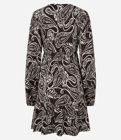 Vestido Corto Texturizado con Estampa Paisley 6