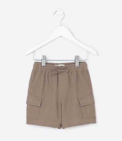 Bermuda Infantil en Viscolino con Bolsillo Cargo - Talle 1 a 6 años