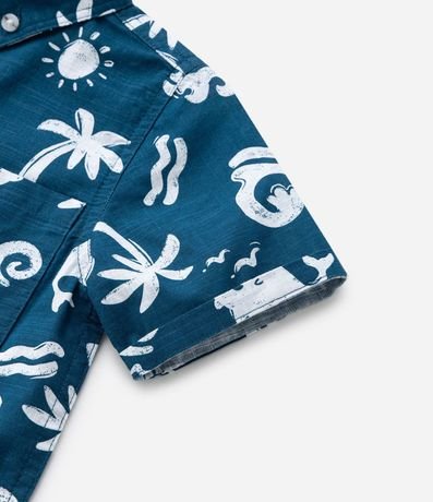 Camisa Infantil en Algodón con Estampa Fondo del Mar - Talle 1 a 6 años 6