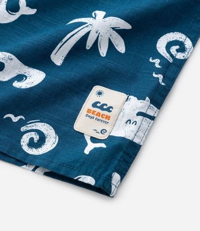 Camisa Infantil en Algodón con Estampa Fondo del Mar - Talle 1 a 6 años 8