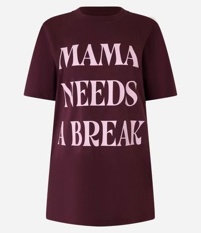 Remera T-shirt en Algodón con Lettering Mama Needs a Break 3