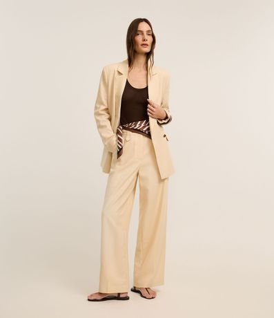 Blazer Oversized en Viscolino con Botones y Solapas 2