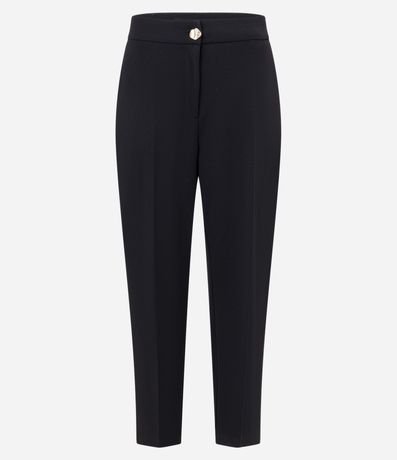 Pantalón Carrot Cintura Alta con Botón de Metal Martillado 5