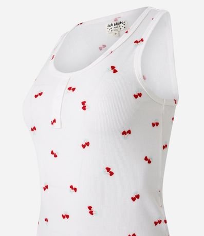 Pijama Short Doll en Rib con Estampa de Cerezas 5