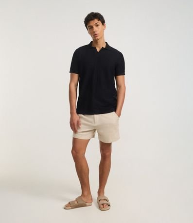 Bermuda Recta en Viscolino con Bolsillos