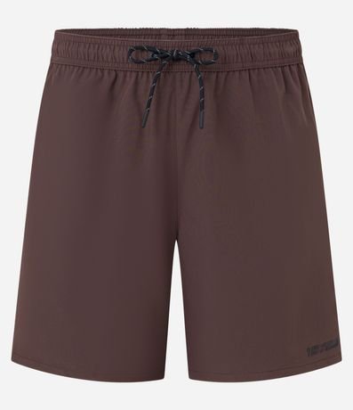 Bermuda Deportiva con Cordón Contrastante y Bolsillo 6