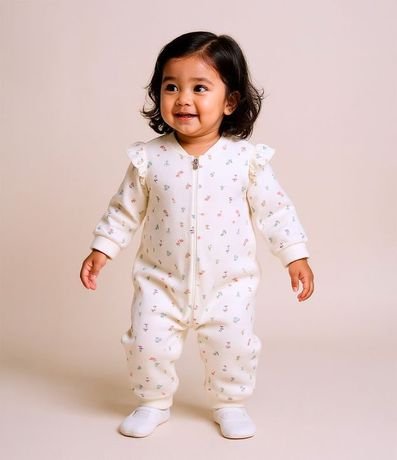 Mono Infantil en Plush con Volados - Talle 0 a 18 meses 2