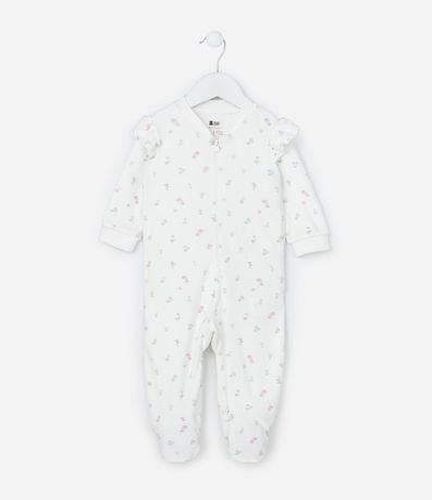 Mono Infantil en Plush con Volados - Talle 0 a 18 meses