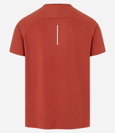 Remera Deportiva Regular con Estampa Cuadriculada y Texturizada 7