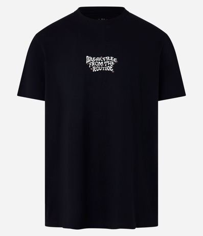 Remera Comfort en Algodón con Estampa Break Free From The Routine 5