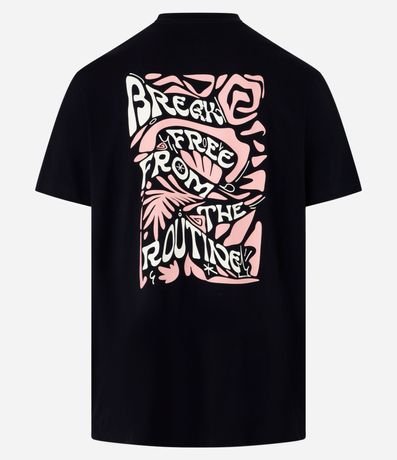 Remera Comfort en Algodón con Estampa Break Free From The Routine 6