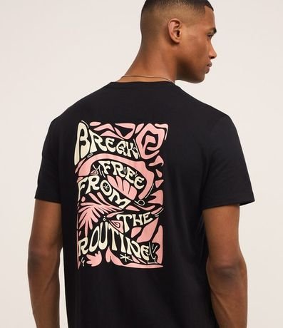 Remera Comfort en Algodón con Estampa Break Free From The Routine 3