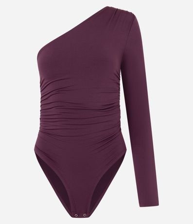 Body con un Hombro Único y Drapeados Laterales 4