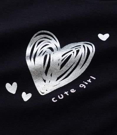 Blusa Infantil con Estampa de Corazón en Foil - Talle 1 a 6 años 4