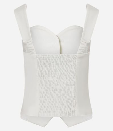 Blusa Sastrería con Escote Corazón y Botones Forrados 6