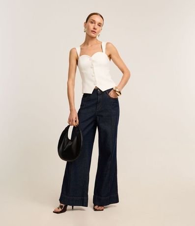 Blusa Sastrería con Escote Corazón y Botones Forrados 2