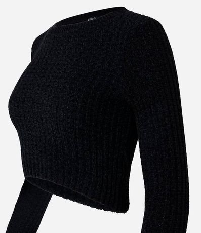 Blusa Cropped Texturizada en Punto Chenille 5