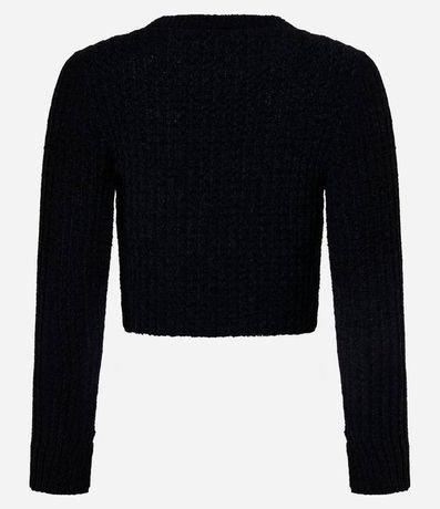 Blusa Cropped Texturizada en Punto Chenille 6