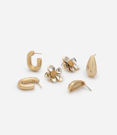 Kit 03 Caravanas en Metal con Baño Misto y Formatos Delicados 2