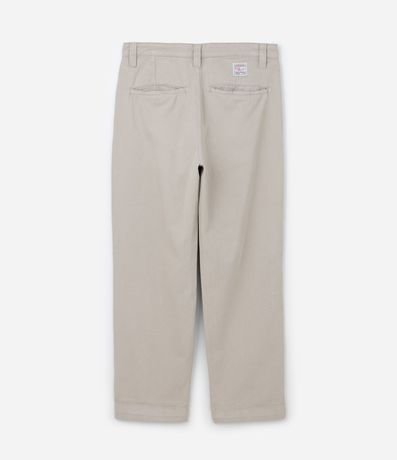 Pantalón Baggy Chino en Sarga con Bolsillos y Detalle en la Cintura 6