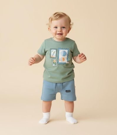 Bermuda Infantil con Bolsillos y Lazo - Talle 0 a 18 meses