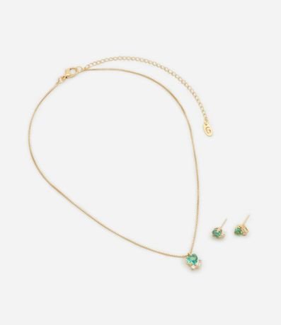 Conjunto de Collar y Caravana en Metal con Detalles en Zirconia 2