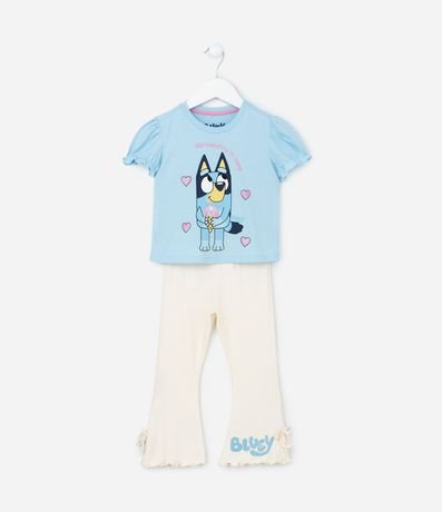 Conjunto Infantil con Estampa Bluey con Purpurina - Talle 1 a 6 años