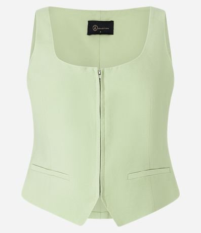 Chaleco Corset Sastrería con Escote U y Bajo V 7