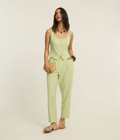 Chaleco Corset Sastrería con Escote U y Bajo V 3