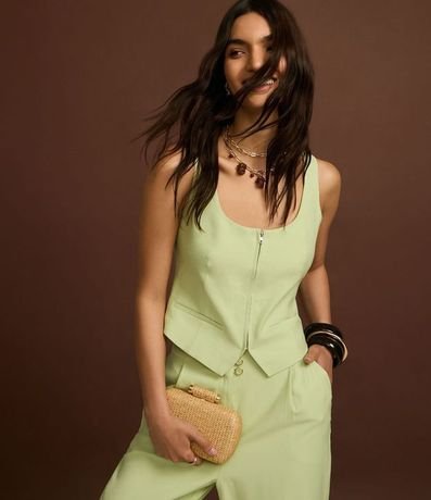 Chaleco Corset Sastrería con Escote U y Bajo V 6