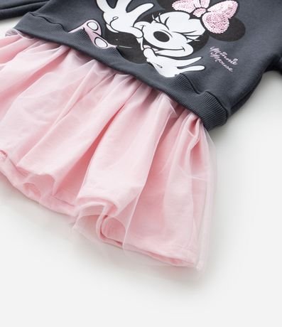 Vestido Infantil en Tule con Estampa de Minnie - Talle 1 a 6 años 4