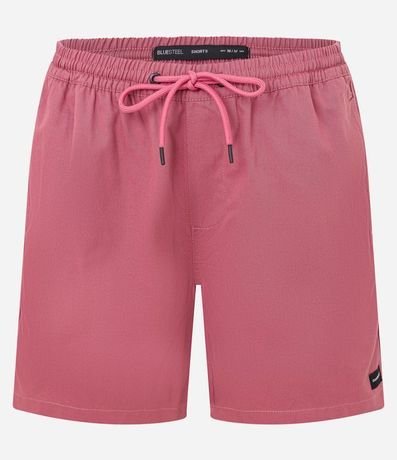 Bermuda en Sarga con Cintura Elástica