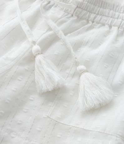 Short Infantil en Tricolina Texturizado con Lazo y Borla - Talle 1 a 6 años 5