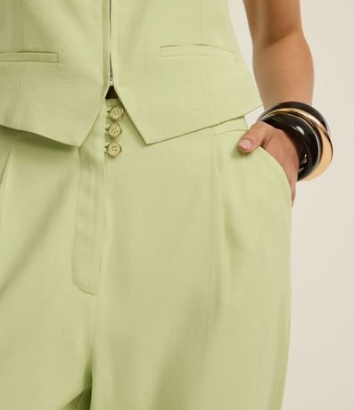 Pantalón Carrot sastre Cintura Alta en Crepé con Bolsillos 4