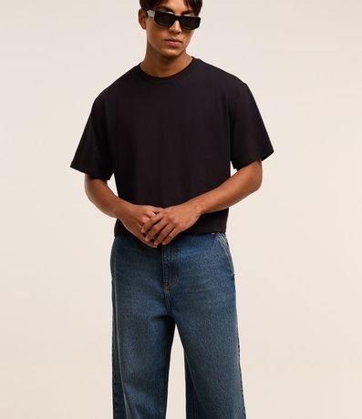 Pantalón Baggy en Jeans con Bolsillo Cuchillo Delantero 3