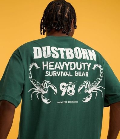 Remera Boxy en Algodón con Estampa Lettering y Escorpiones 3