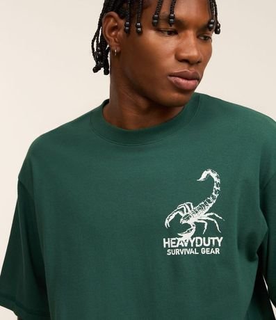 Remera Boxy en Algodón con Estampa Lettering y Escorpiones 4