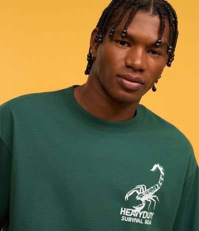 Remera Boxy en Algodón con Estampa Lettering y Escorpiones 5