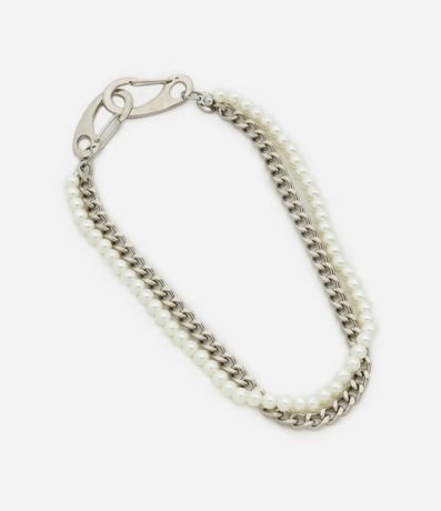 Kit 02 Collares con Cadena Metal y Perlas 2