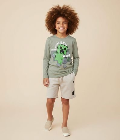 Remera Comfort Infantil con Estampa Minecraft - Talle 5 a 14 años