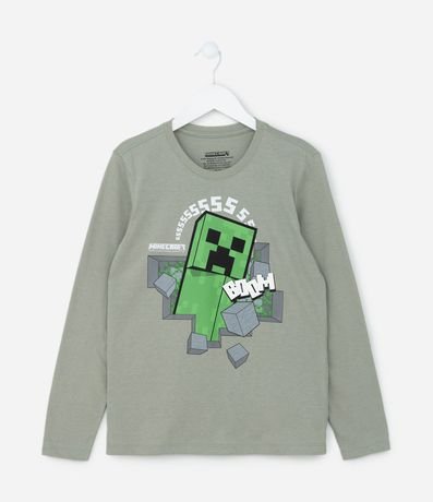 Remera Comfort Infantil con Estampa Minecraft - Talle 5 a 14 años